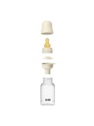 BIBS cumisüvegszett - Krémfehér 150 ml - natúr kaucsuk cumifejjel