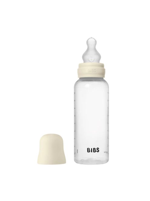 BIBS cumisüvegszett - Krémfehér 270 ml - szilikon cumifejjel
