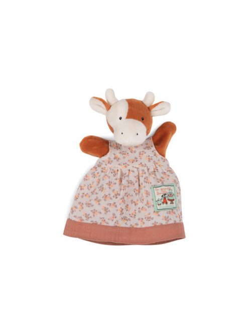 Moulin Roty - A nagy család - Sára tehén plüss báb (26 cm)