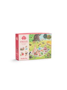   Moulin Roty - A nagy család - Évszakok puzzle - kirakó (4x12 db-os)