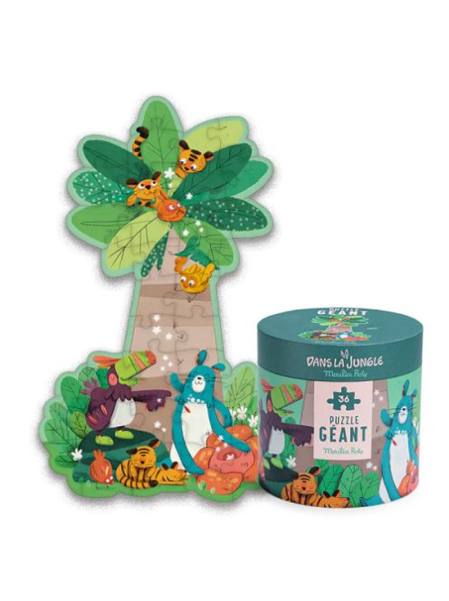 Moulin Roty - Dzsungel - Óriás puzzle - Pálmafa kirakó (36 darabos)