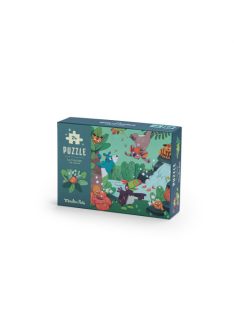   Moulin Roty - Dzsungel - sötétben világító kirakó, foszforeszkáló puzzle - A vízesés (24 db-os)