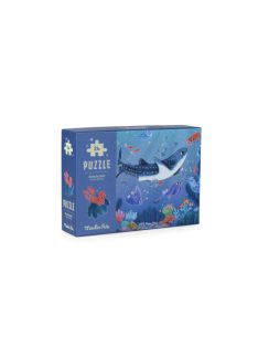   Moulin Roty - Pál polip kalandjai - sötétben világító kirakó, foszforeszkáló puzzle - A tenger alatt (24 db-os)