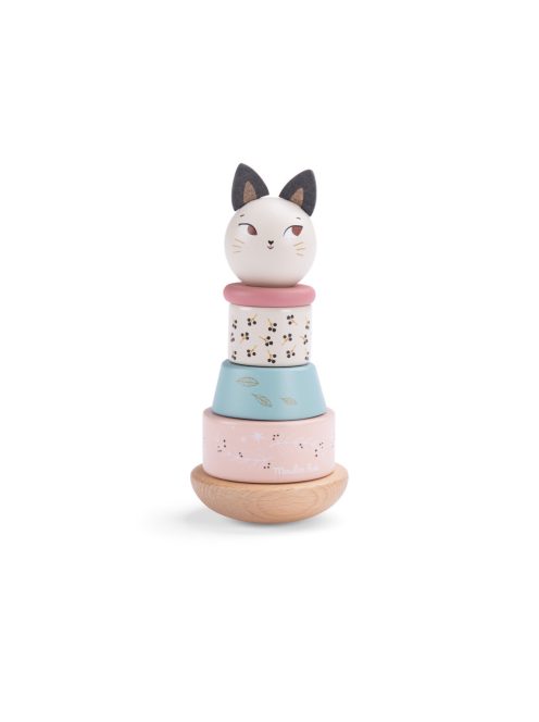 Moulin Roty - Eső után -  Toronyépítő játék - cica