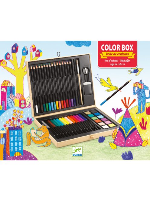 Djeco Kreatív készlet - Festő és rajz készlet - Color box