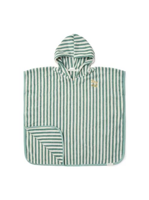 Little Dutch fürdőponcsó Seashells and Stripes Surf Blue