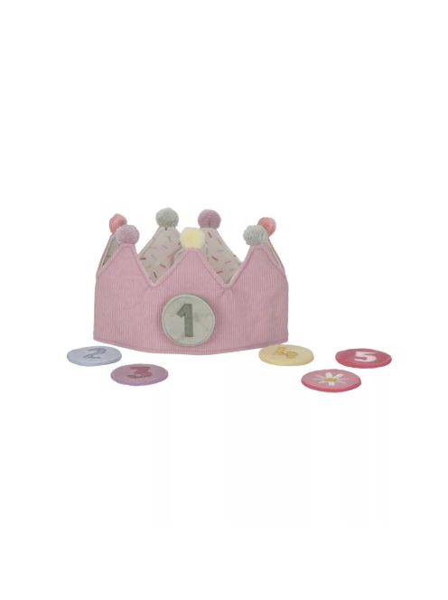 LITTLE DUTCH GYEREK SZÜLETÉSNAPI KORONA SZÁMOKKAL - PINK